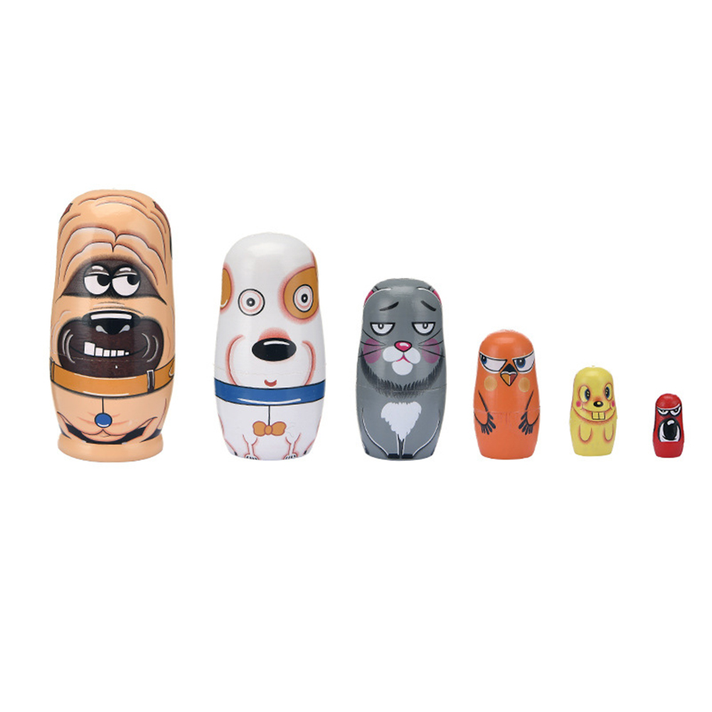 

6 Layers Lovely Animals Matryoshka Nesting Dolls, 501 Original