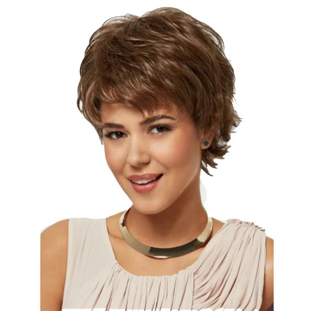 Short   Natural Bangs Hair Wig ELCNEPAL