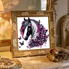 Pink Butterfly Horse 5D DIY Diamond Art Painting Kit Partial Drill 30x30cm