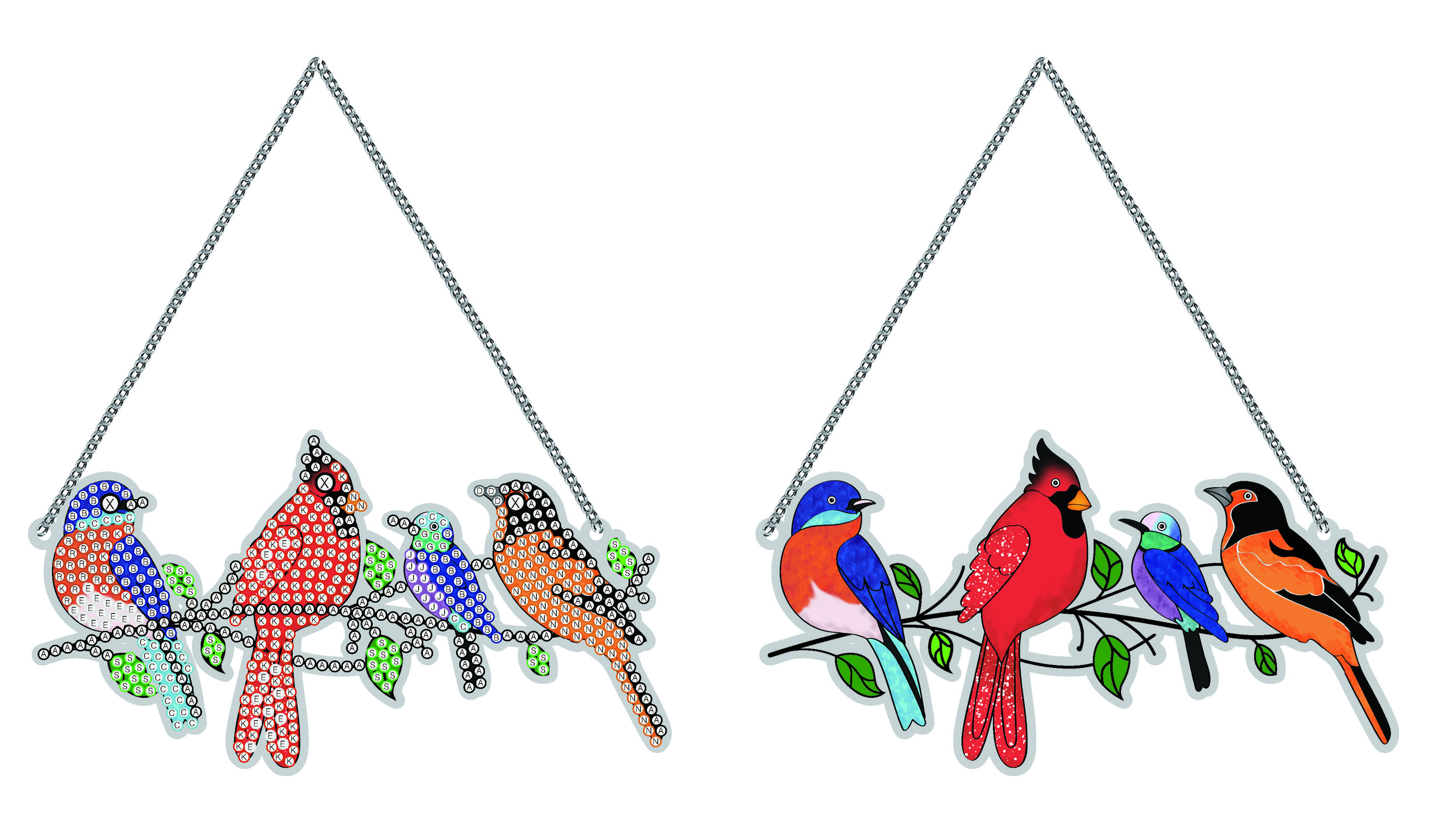 

Four Bird Acrylic - 5D DIY Craft Pendant, 501 Original