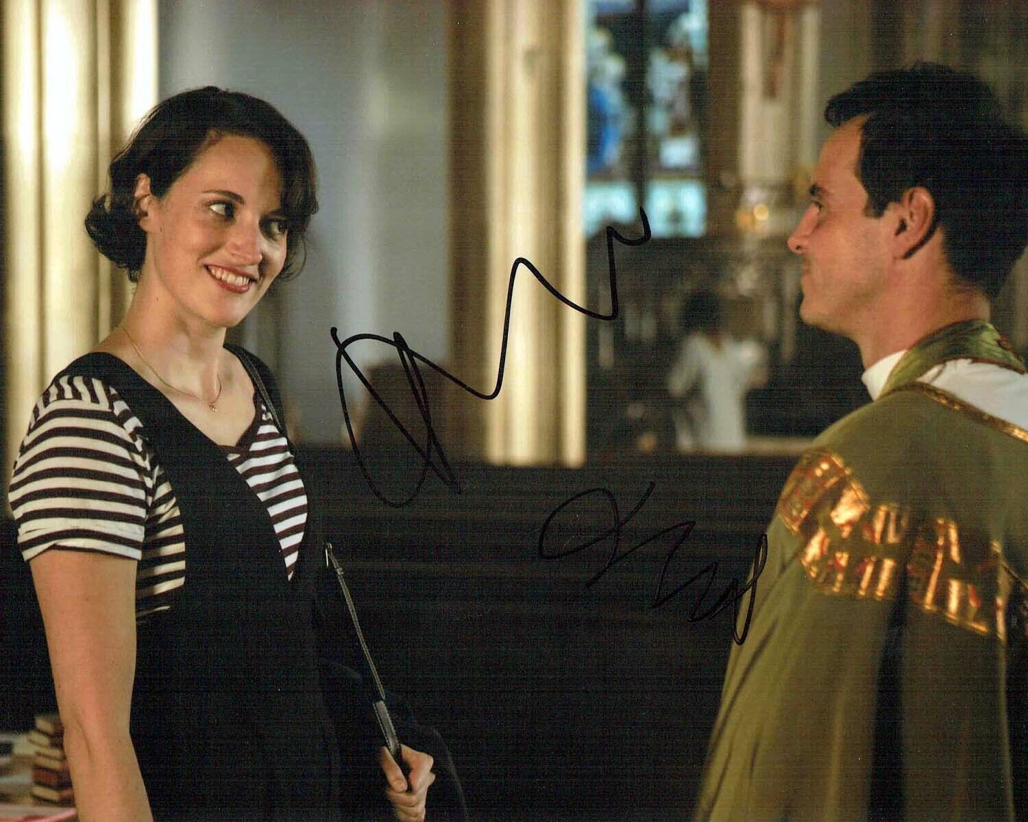 Phoebe WALLER-BRIDGE & Andrew SCOTT SIGNED 10x8 Photo Poster painting AFTAL COA Fleabag