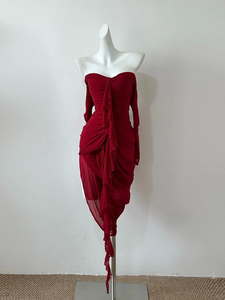 Red/Olive Green/Brown Homecoming Dress Short Chiffon Prom Dress Evening Dress Party Dress