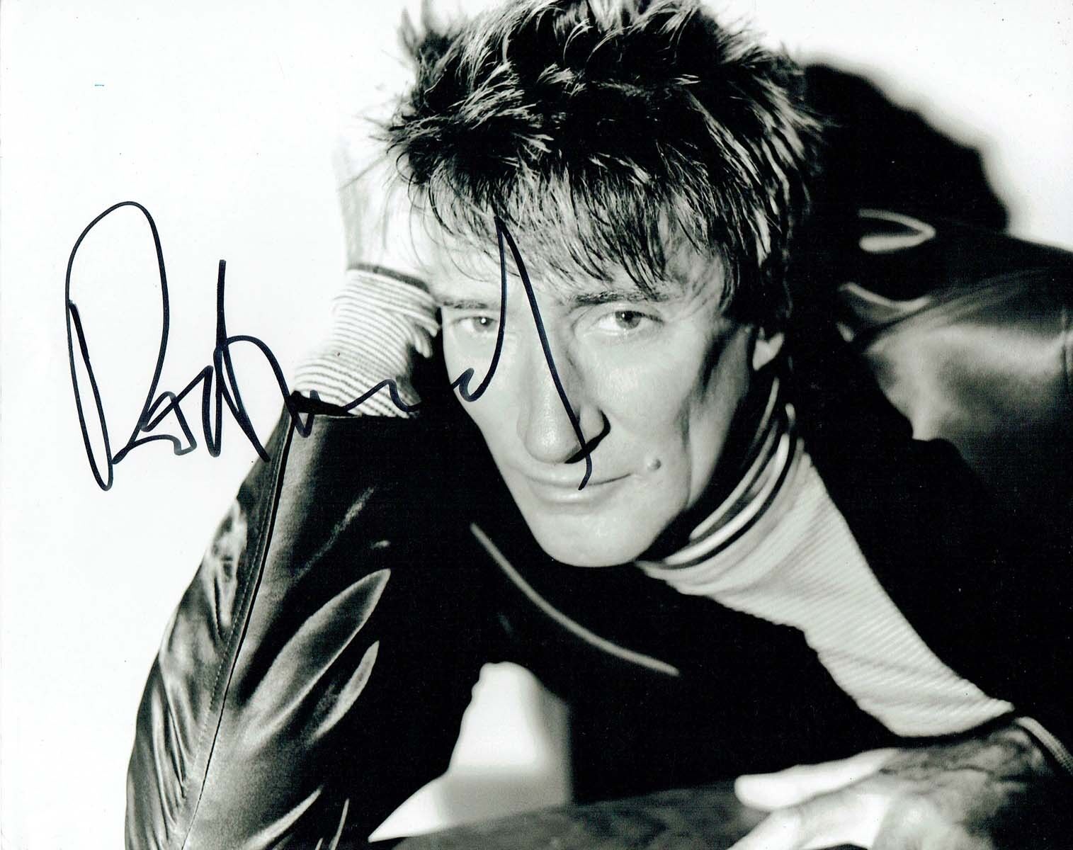 Rod STEWART SIGNED Autograph 10x8 Photo Poster painting 4 AFTAL COA British Rock Singer Legend