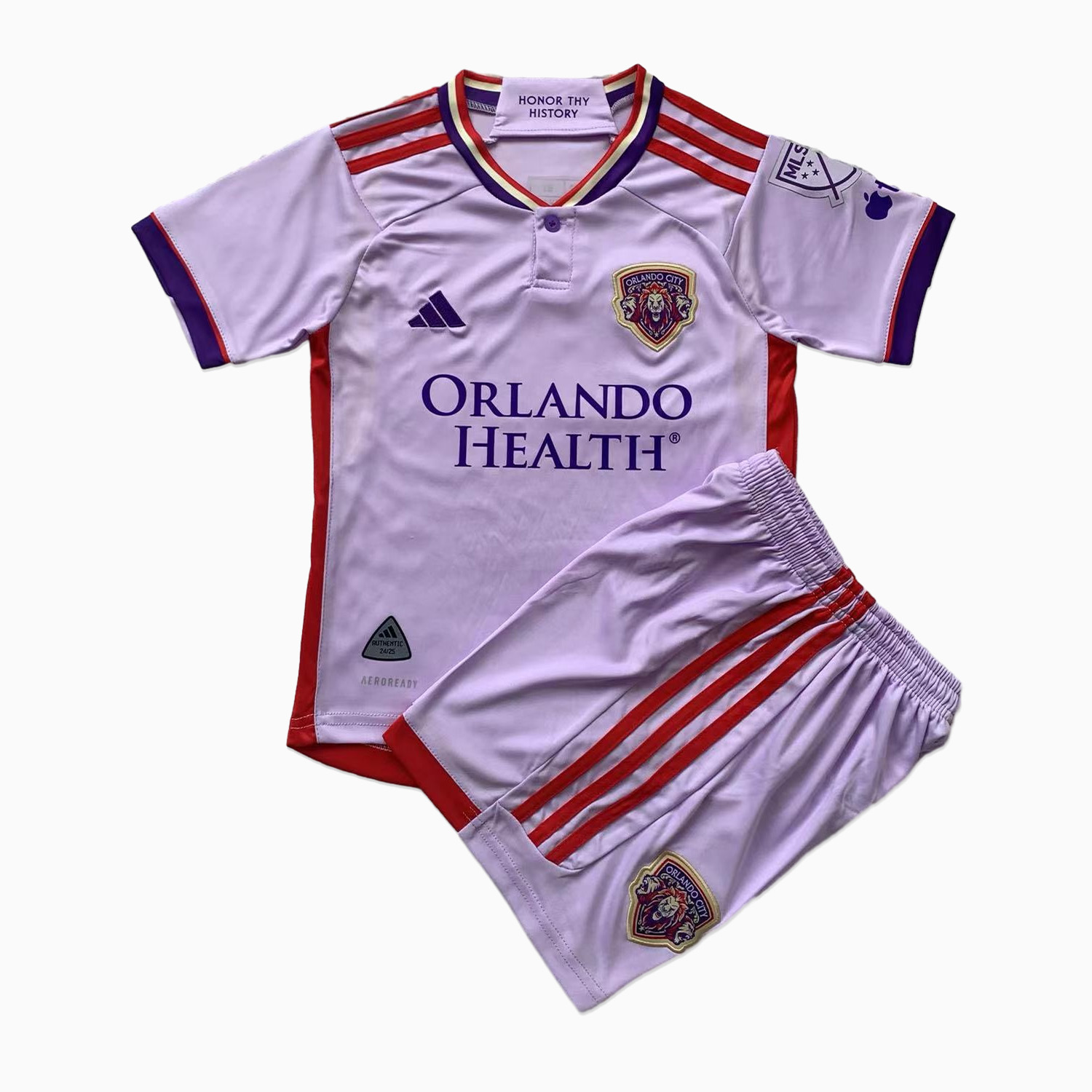Orlando City 2024 Away Stadium Kids Kit