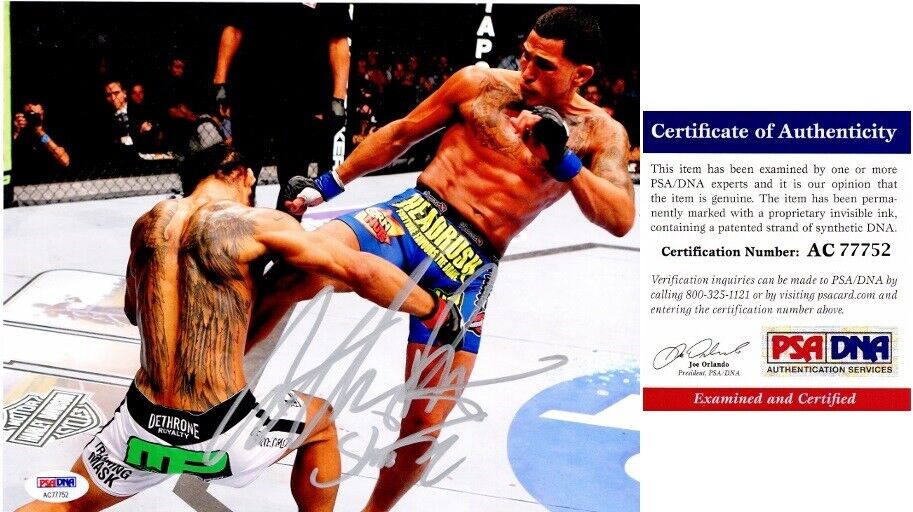 Anthony Pettis Signed UFC Champion Fighter 8x10 inch Photo Poster painting SHOWTIME PSA/DNA COA