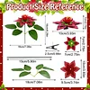 8pcs Flower Shape DIY Diamond Painting 3D Composite XMAS Floral Decorative Set