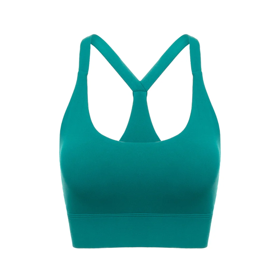 Solid Wide Strap Sports Bra