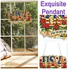 Diamond Painting Single-Sided Acrylic USA and Rose Pendant Sun Catcher for Home Garden Wall Door