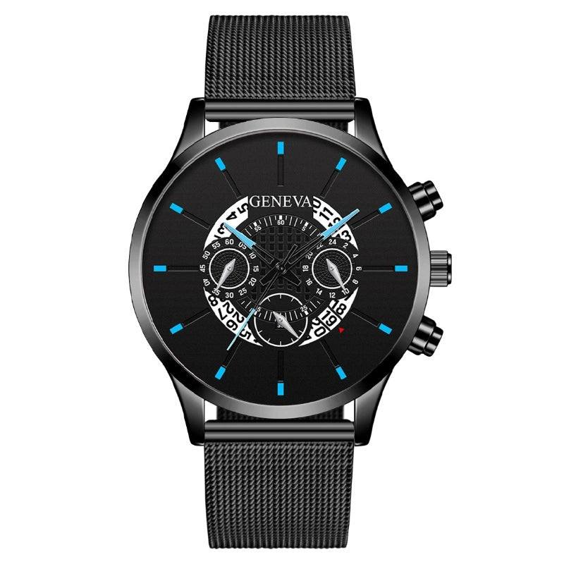 Minimalist Streetwear Color Block Buckle Quartz Watch Men's Watches