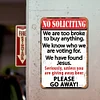 No Soliciting - Vintage Metal Signs - 20*30cm/30*40cm - Warning