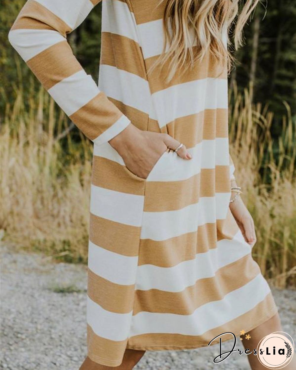 Stripe Women Fashion Summer Holiday Mini Dresses