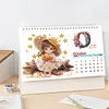 2026 Girls DIY Diamond Painting Paper Desk Calendar for Home Living Room