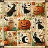 Patchwork Pumpkin Witch-11CT Stamped Cross Stitch 45*45cm/17.72*17.72in