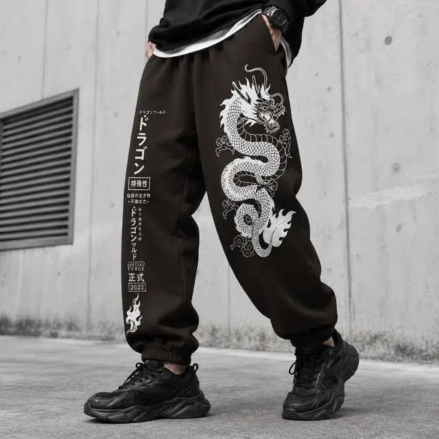 Techwear White Serpent Jogger Pants
