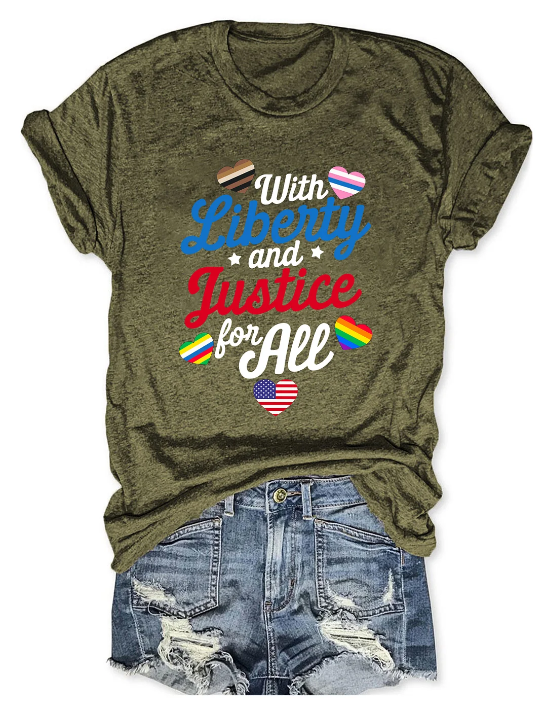  With Liberty And Justice For All T-shirt