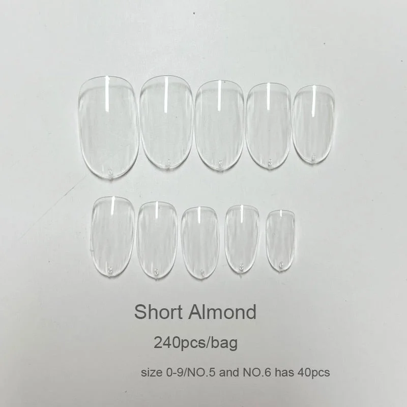 240pcs/bag XXL Square False Nail Tips Full Cover Luxury Gel Press On Nails Manicure Salon Supply-Nail Inspo