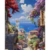 Sea View House-11CT Stamped Cross Stitch 40*50cm/15.75*19.69in