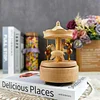 Wooden creative music box carousel for your daughter, granddaughter or grandson personalized gift or home decoration crafts gifts, anniversaries and Christmas