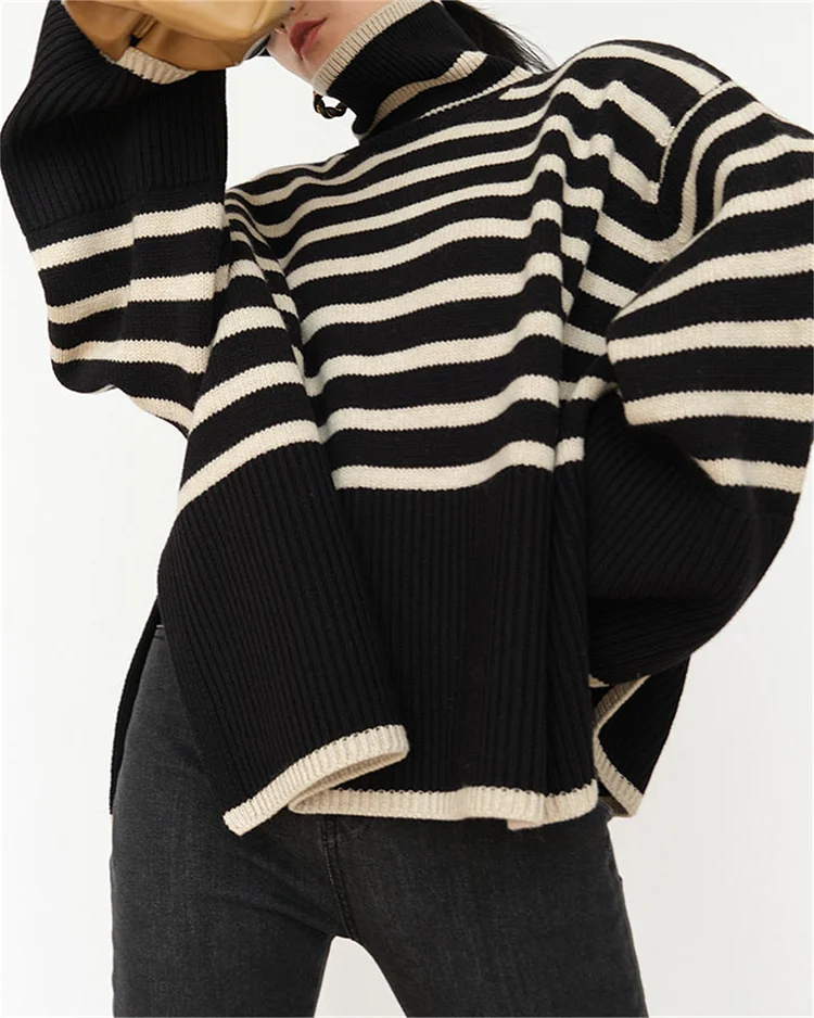 Fashion Solid Color Casual Sweater