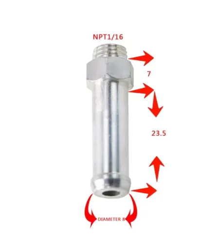 Dronehint Universal All Aluminum Overflow Nipple Fitting Under Cap Fit radiator 1/16" NPT (For: GMC) Parts