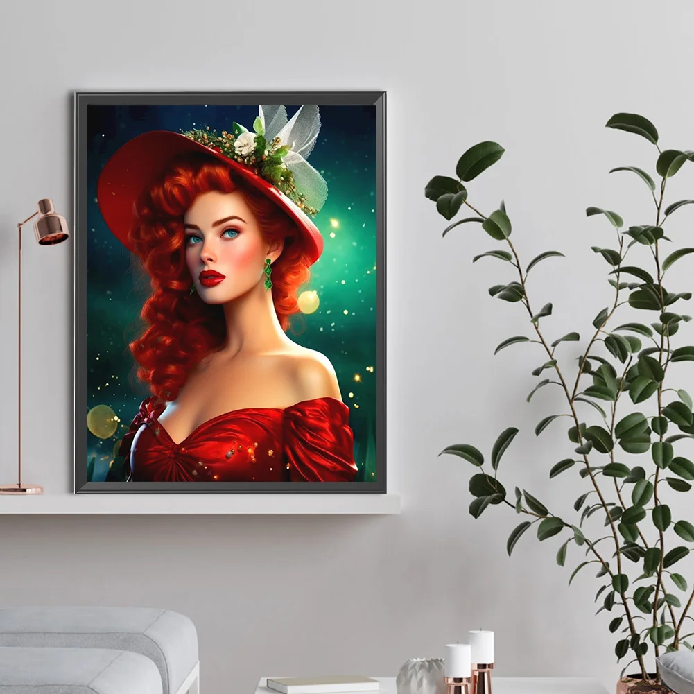 Diamond Painting - Full Round Drill - Lady(Canvas|30*40cm)