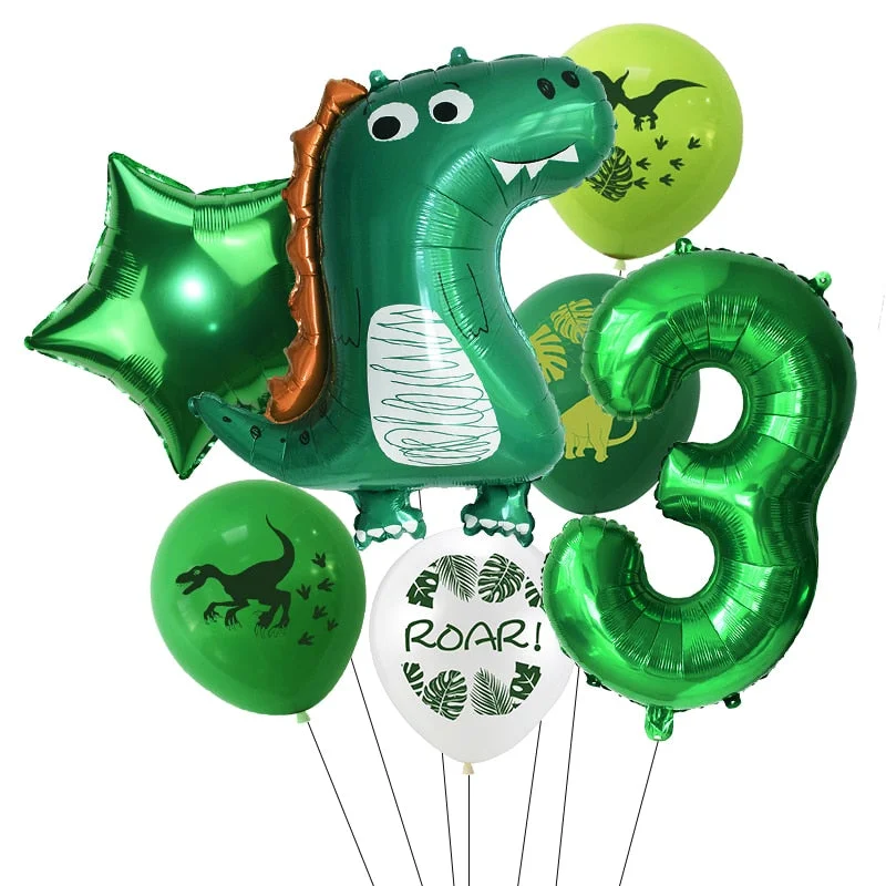 Dinosaur Theme Party Dinosaur Balloon Disposable Tableware Set Kids Boy Birthday Party Decoration Jungle Party Baby Shower Favor