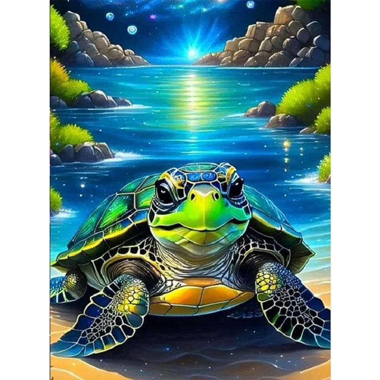 Turtle 45*60CM (Canvas) Full Round Drill Diamond Painting gbfke