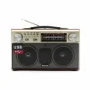 Retro Bluetooth Cassette Radio, CD Tape Player, Classic 80s Style, DSP FM Radio, Stereo Playback, Support TF Card/SD/USB Playback, USB Rechargeable