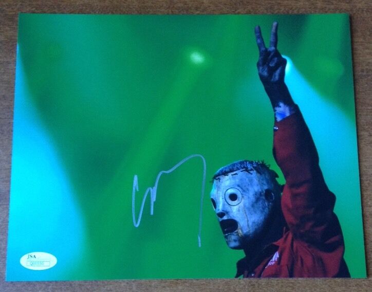 Corey Taylor Slipknot REAL hand SIGNED 8x10 Photo Poster painting JSA COA RARE