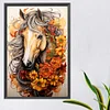 (40*60cm)Sunflower Horse - Round Partial AB Drill Diamond Painting
