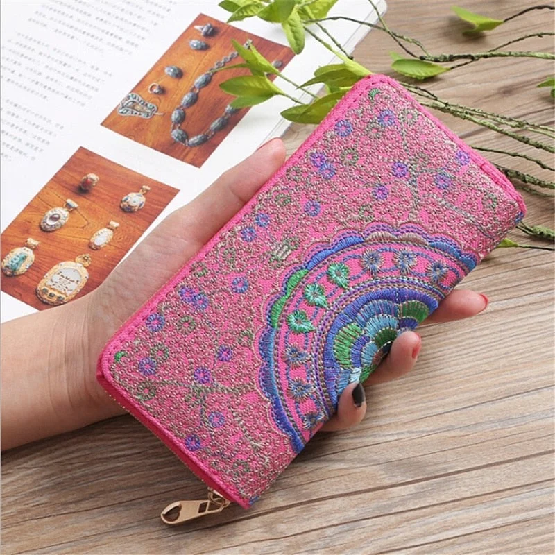 Women Ethnic National Retro Butterfly Flower Bag Handbag Coin Purse Embroidered Lady Clutch Tassel Small Flap Summer Bolsa