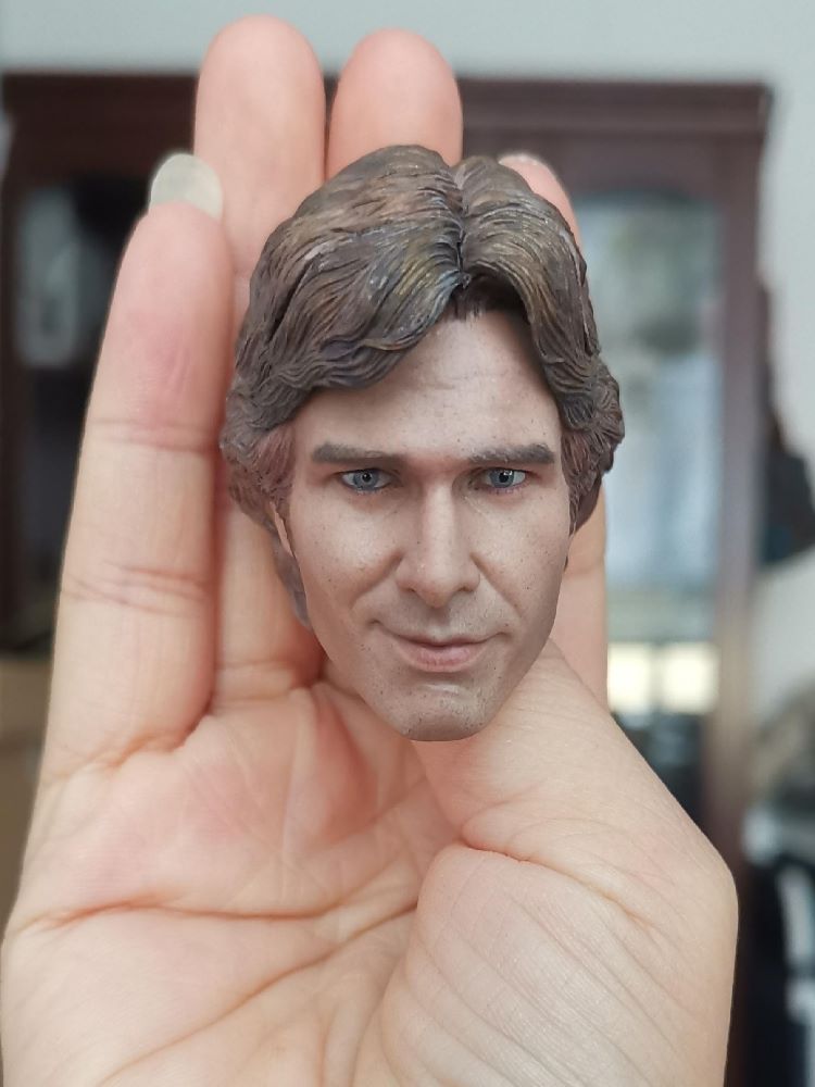 1/6 Scale Hans Solo Head Carving Man Soldier PVC Head Sculpt Fit 12'' Action Figure-aliexpress