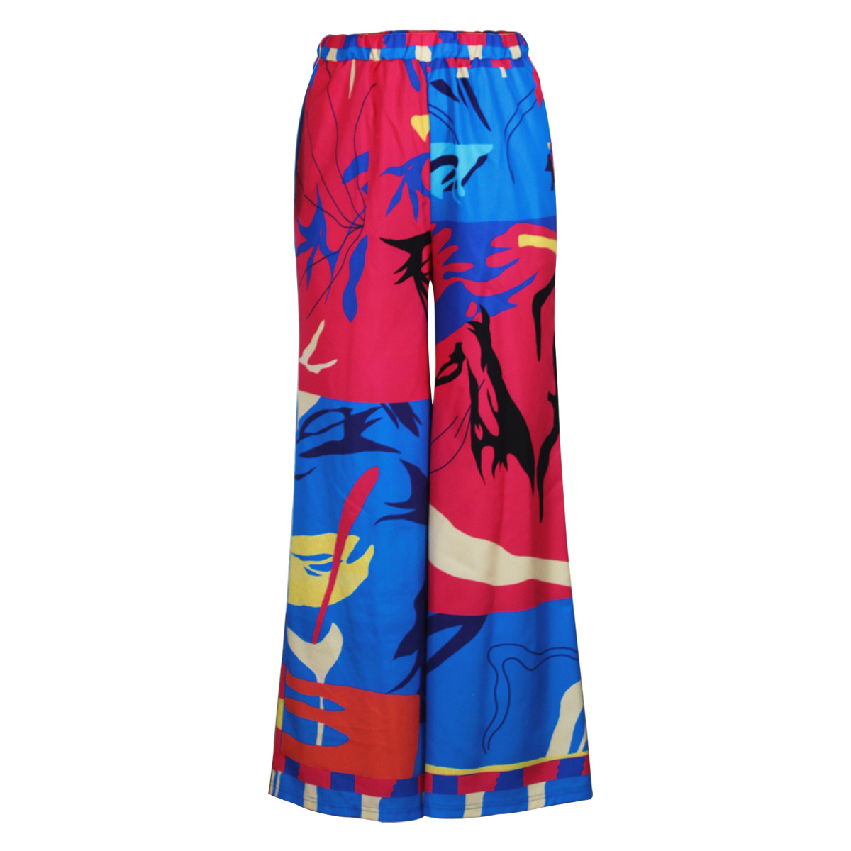 Spring Autumn Casual Printed Cardigan Shawl & Wide Leg Trousers Set - Ootddress