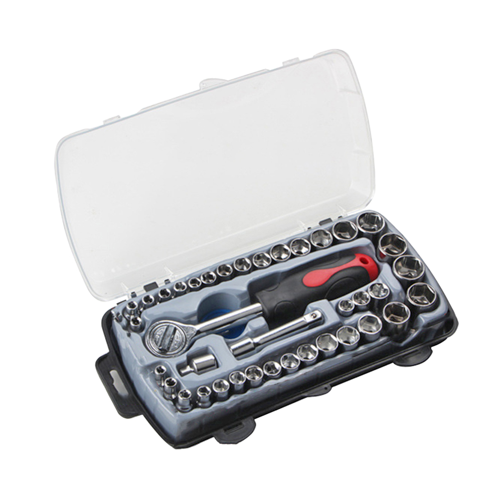 

40pcs Ratchet Socket Wrench Set 3/8 1/4 Drive Household Auto Repair Tools, 501 Original