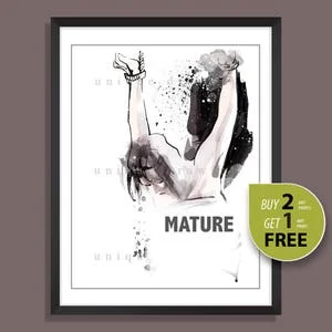 pornhint Pornhint Suspension Japanese Bondage Painting, Mature and Fetish Art print, Girl Tied Handing, Japanese Bondage Poster, Bedroom Wall Decor Art, 3296