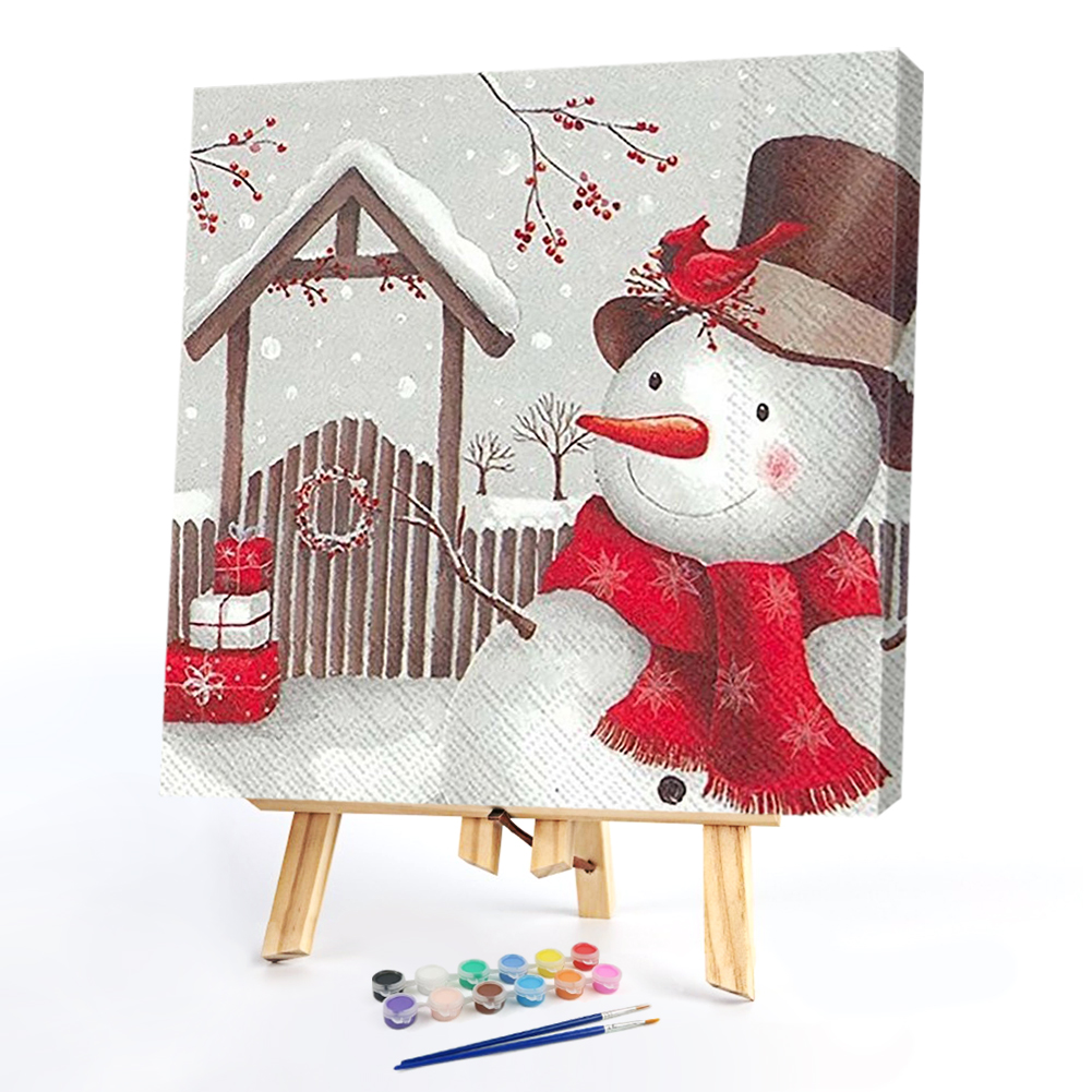 

40*40CM - Paint By Numbers - Snowman, 501 Original