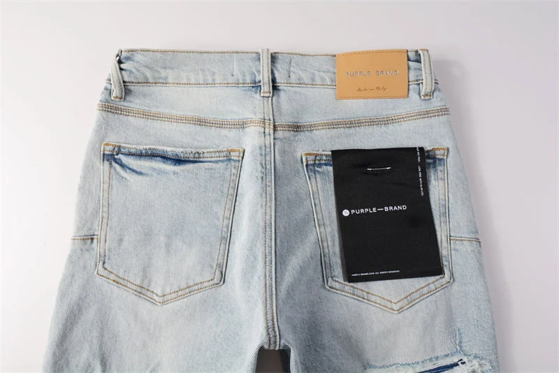Purple Fashion Jeans 5088