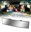 HmmtyRack Rear View Mirror, Chrome Anti-glare Panoramic Rear Mirrors Universal 14 Inch Convex Car Interior Clip on Extra Big Wide Angle Rearview Mirror Extender to Reduce Blind Spot for Car SUV Trucks