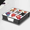5D DIY PU Diamond Art Note Box with 160 Sheets Paper Mosaic Kit (Kitty Socks)