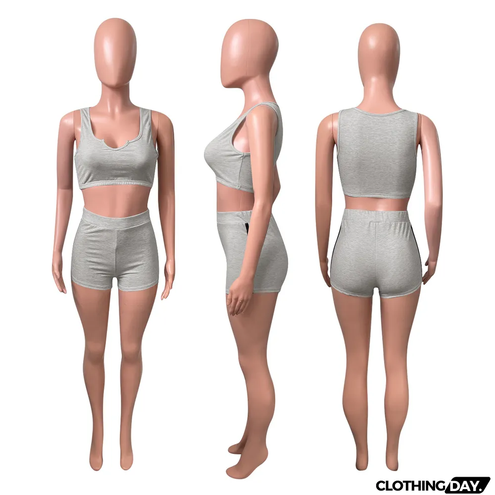 Sports Tank Top And Shorts Two Piece Sets