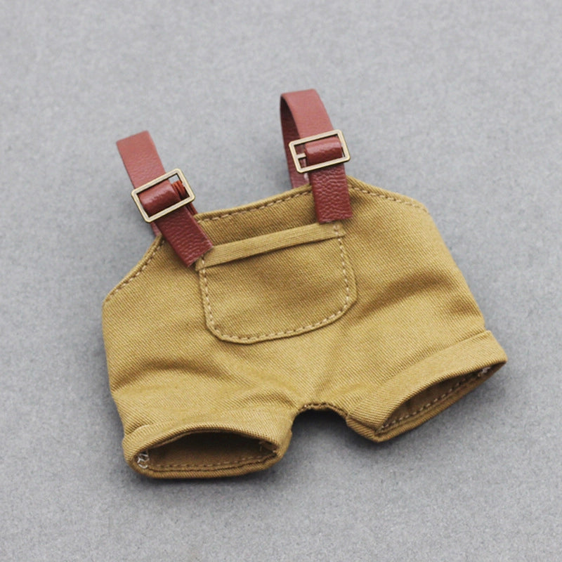 3 Pieces (suspenders) Blind Box Macaron Shirt Suit Dress 10CM Cotton Doll