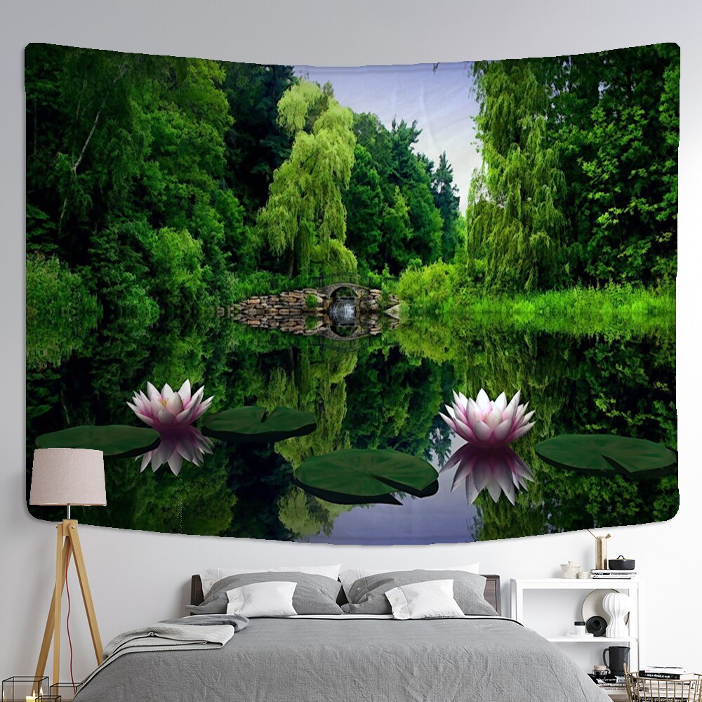 

Green Forest Bridge - Printed Tapestry, 100*75cm, 501 Original