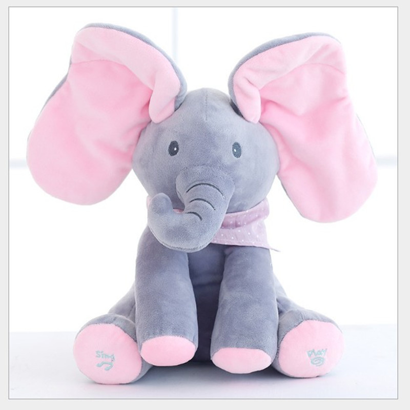 

Electric Plush Elephant Appease Toy, Powder ears, 501 Original