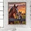 (40*50cm)Horse and Cat - Full Round Drill Diamond Painting