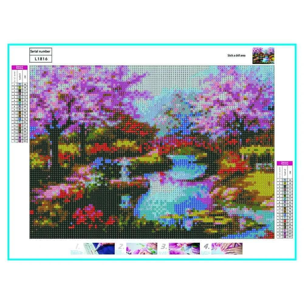 Diamond Painting - Full Round Drill - Falling Garden(40*30cm)