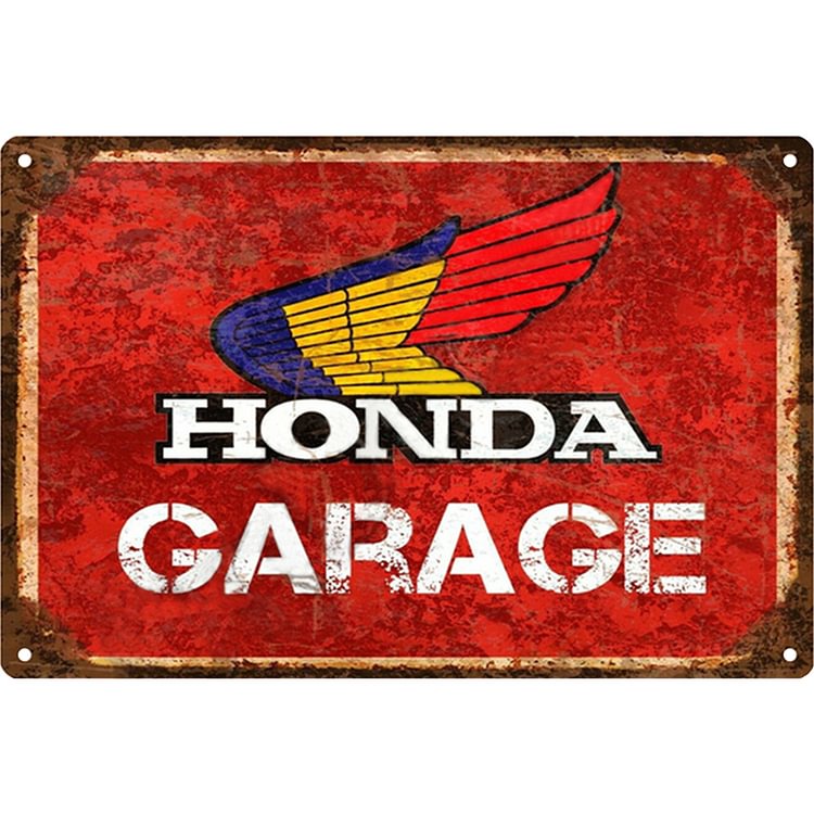 Garage Honda - Enseigne Vintage Métallique/enseignes en bois - 20*30cm/30*40cm