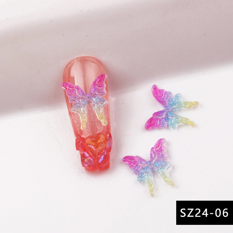 Butterfly Resin Nail Decoration Accessories