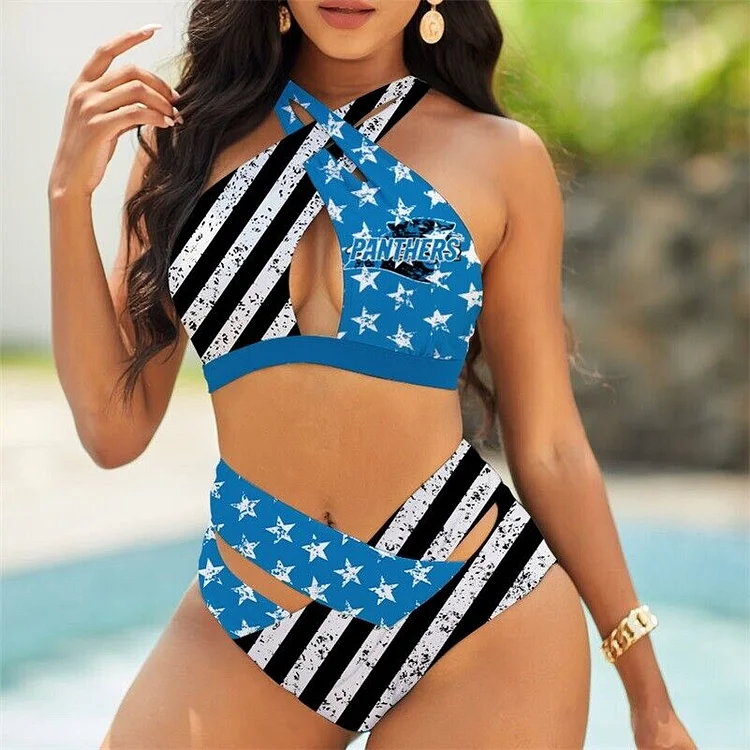 Carolina Panthers
Limited Edition two Pieces Bikini Set Hollow Out Push Up Swimsuit