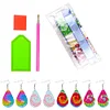 8pcs-DIY Diamond Painting Earrings