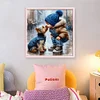 (US Only)Full Embroidery cotton Thread 11CT Counted Boy Dog Cross Stitch 40x40cm